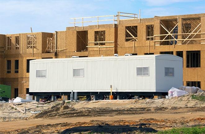 temporary office spaces for rent at a construction site in Antioch